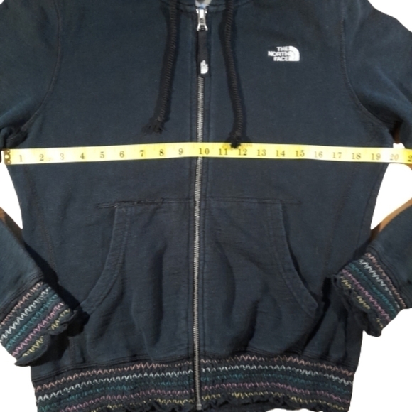 THE NORTH FACE Hoodie RARE Embroidered Size Medium black - Picture 9 of 13